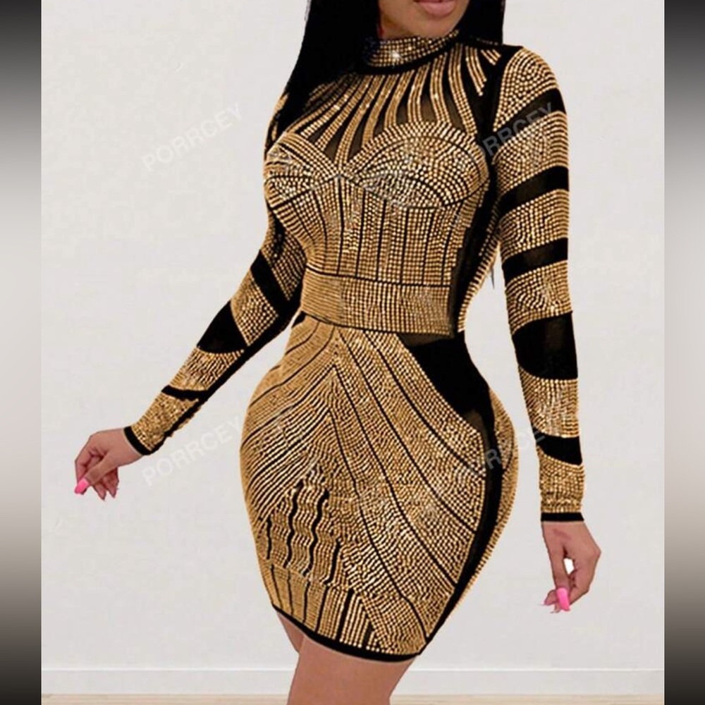Shein sheer evening dress